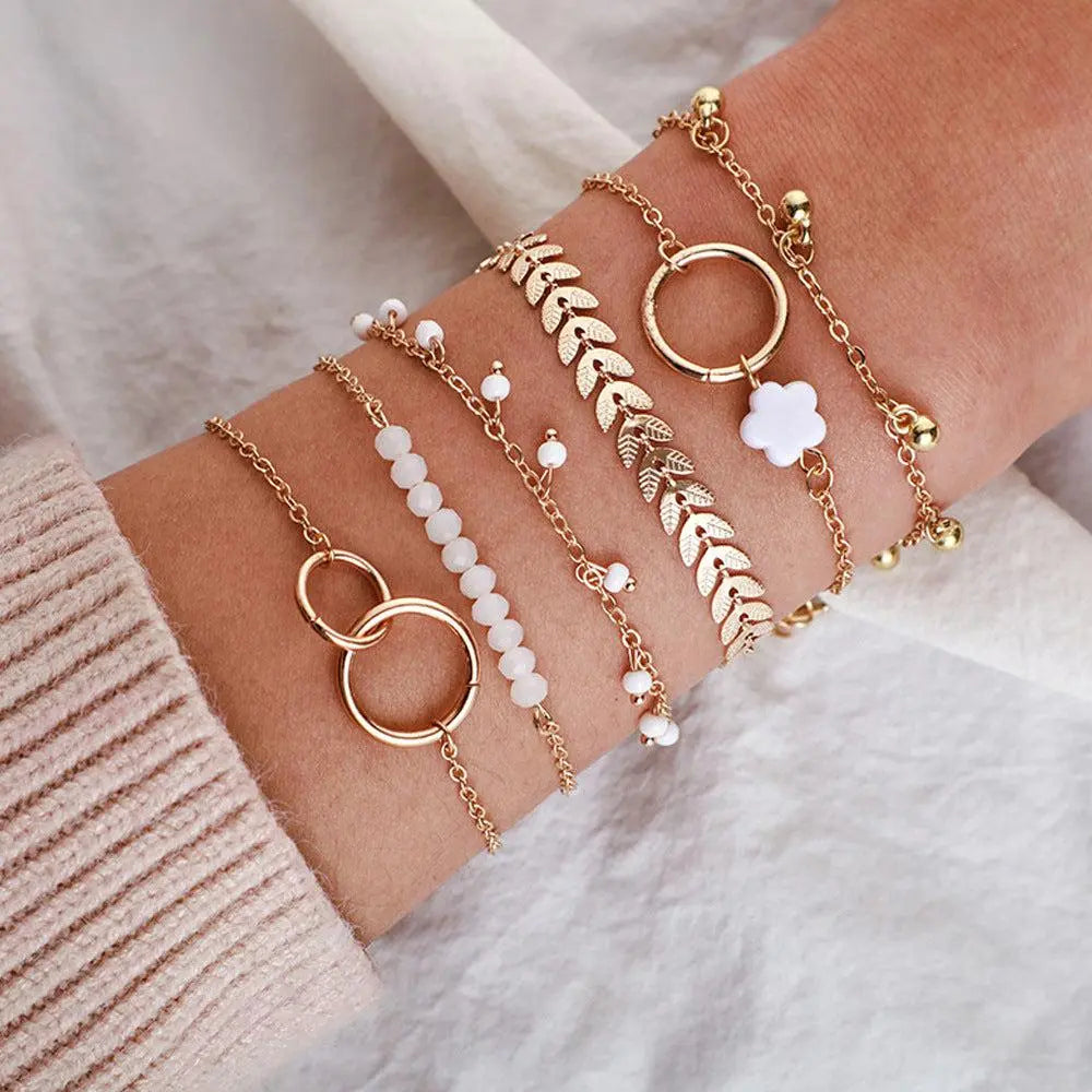 Set boho goudkleurige armband