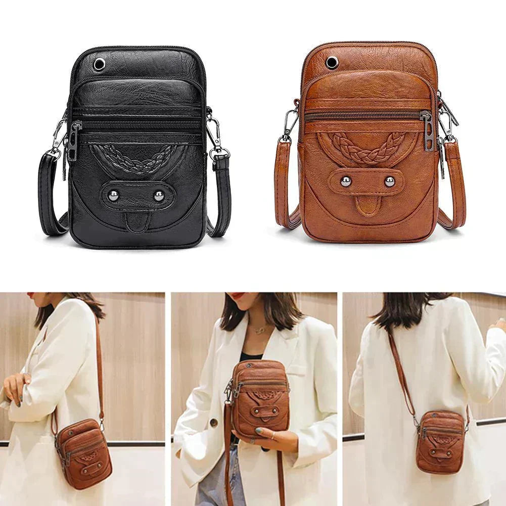 Matilda - Vintage leren handtas