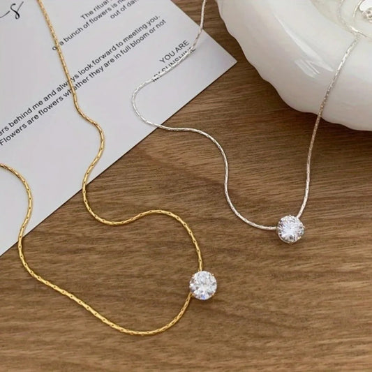 Ketting met moissanietstenen Cléa