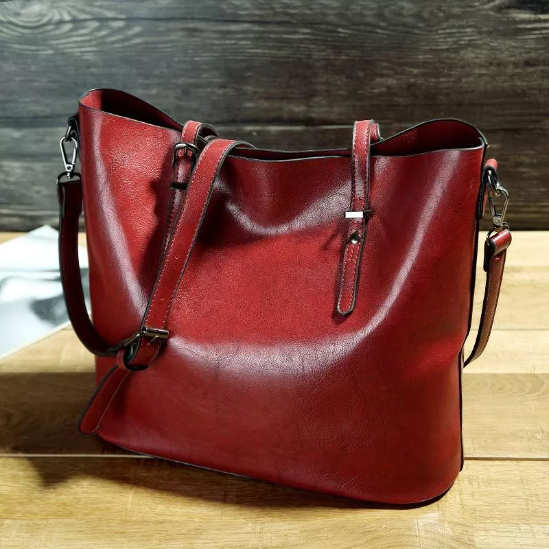 Vintage charme | Leren schoudertas