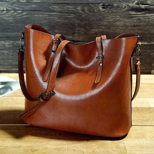 Vintage charme | Leren schoudertas
