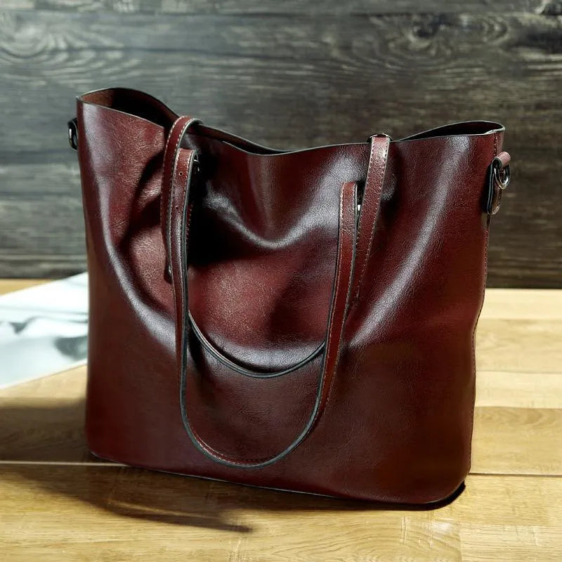 Vintage charme | Leren schoudertas