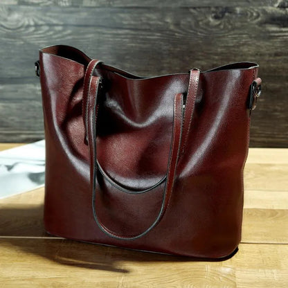 Vintage charme | Leren schoudertas
