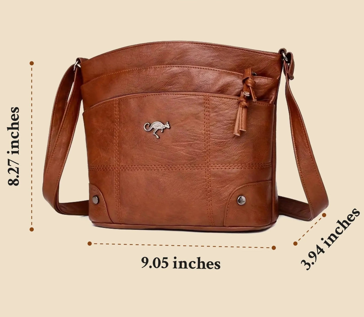 Evelyn - Stevige leren tas