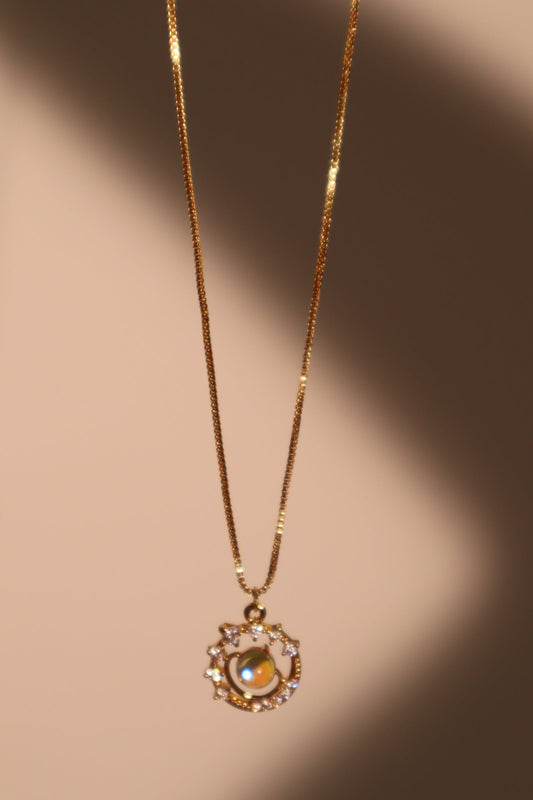 Ring met Saturnus en de Maan