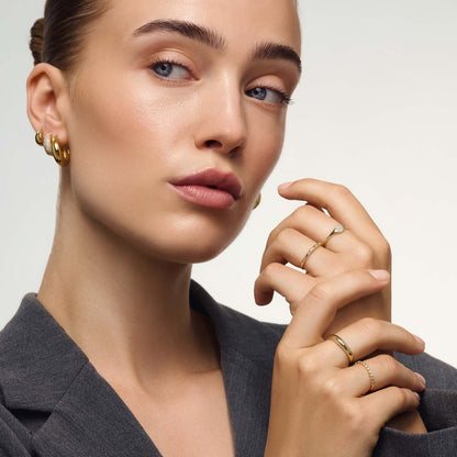 Ring met diamant, parel en bubbels