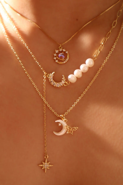 Ring met Saturnus en de Maan
