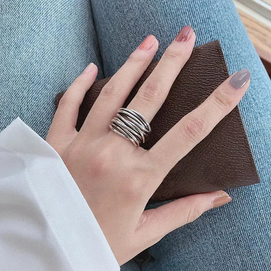 Aanpasbare ring van verguld zilver