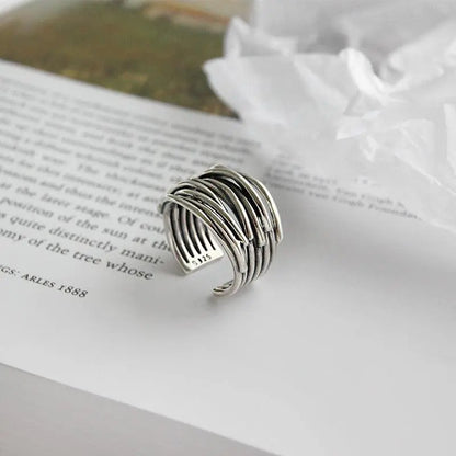 Aanpasbare ring van verguld zilver