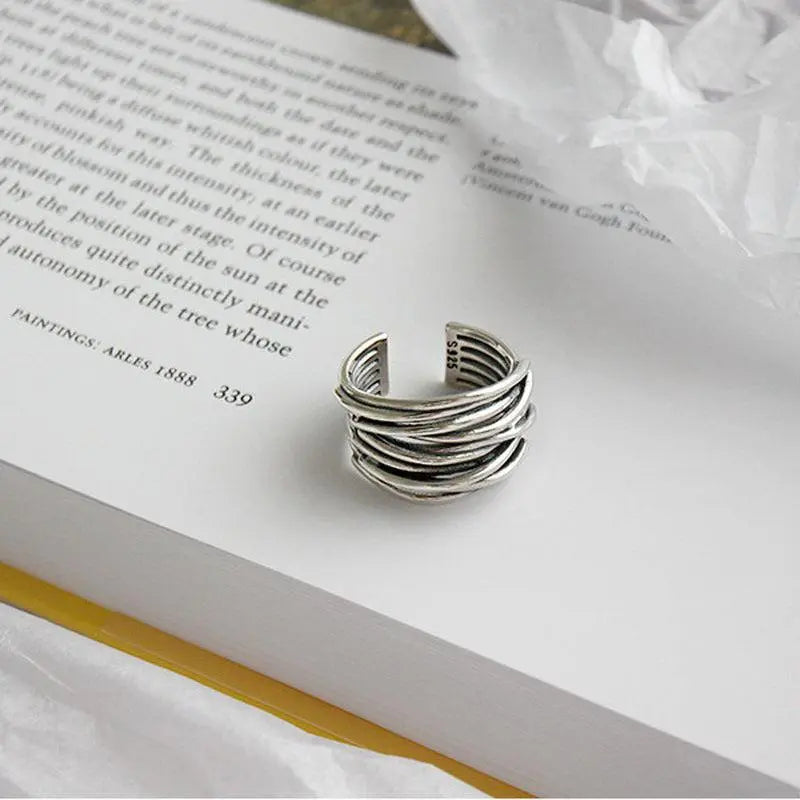 Aanpasbare ring van verguld zilver
