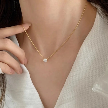 Ketting met moissanietstenen Cléa