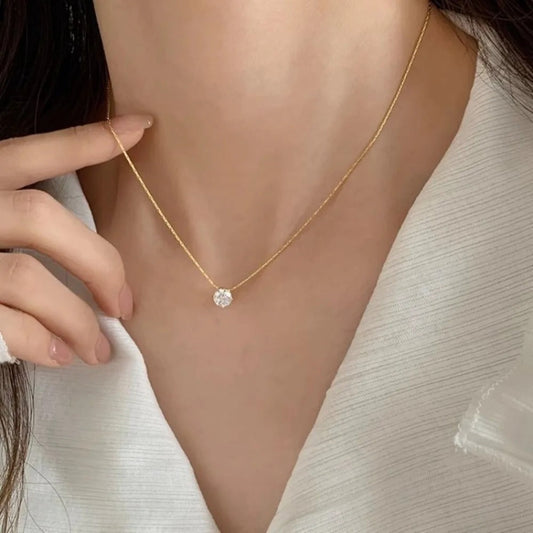 Ketting met moissanietstenen Cléa