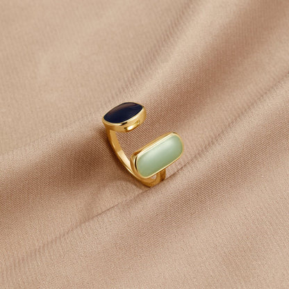 Ring met turkoois in beugels
