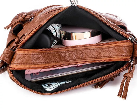 Kia - Lederen schoudertas