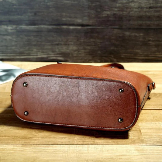 Vintage charme | Leren schoudertas