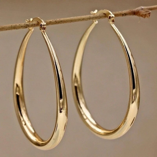 Vintage gouden ronde oorbellen