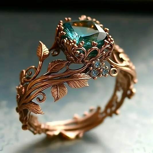 Ring van natuurlijke groene kristal