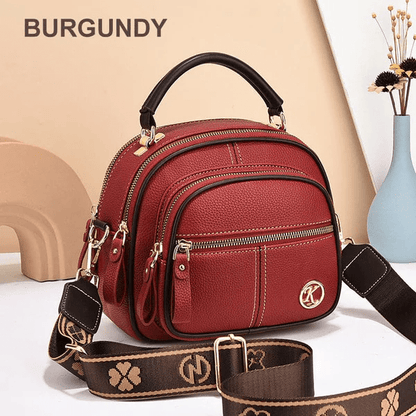 Tijdloze Elegantie | Moderne Leren Schoudertas met Riem