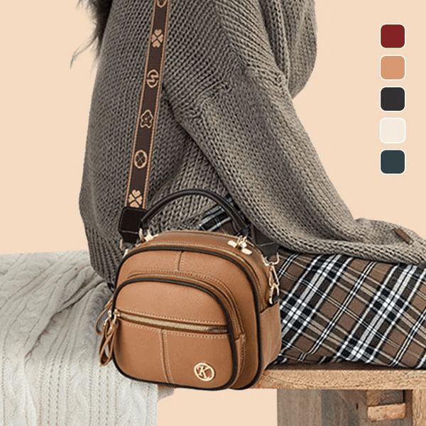 Tijdloze Elegantie | Moderne Leren Schoudertas met Riem