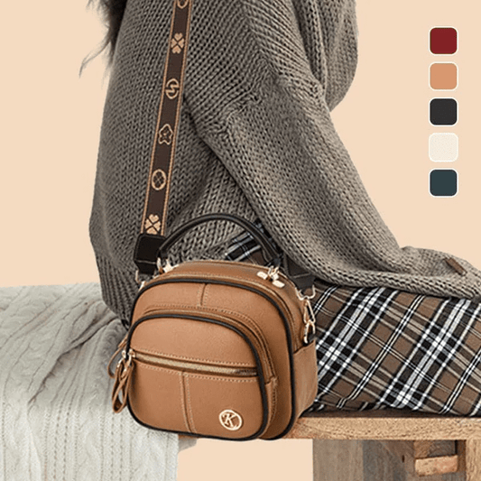 Tijdloze Elegantie | Moderne Leren Schoudertas met Riem